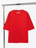 Футболка оверсайз унисекс Kosmos 2.0, красная (алая)