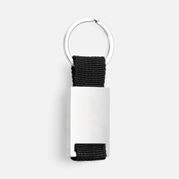 Брелок Inlet с тканевой вставкой, черный