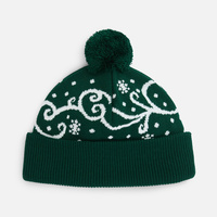 Шапка Adventino, темно-зеленый с молочным
