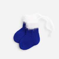 Подвеска на елку «Вьюшка», носочки, синяя