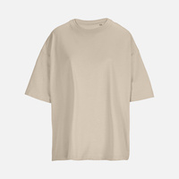 Футболка оверсайз женская Boxy Women, бежевая (льняная)