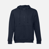 Толстовка мужская на молнии с капюшоном Amsterdam, темно-синяя