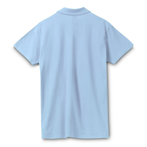 Рубашка поло мужская Spring 210, голубая - рис 3.