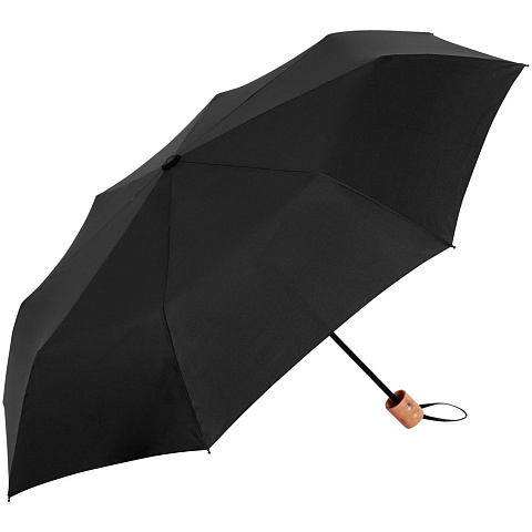 Зонт складной OkoBrella, черный - рис 2.