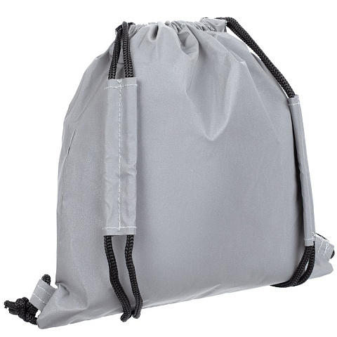Детский рюкзак-мешок Manifest из светоотражающей ткани, серый - рис 2.