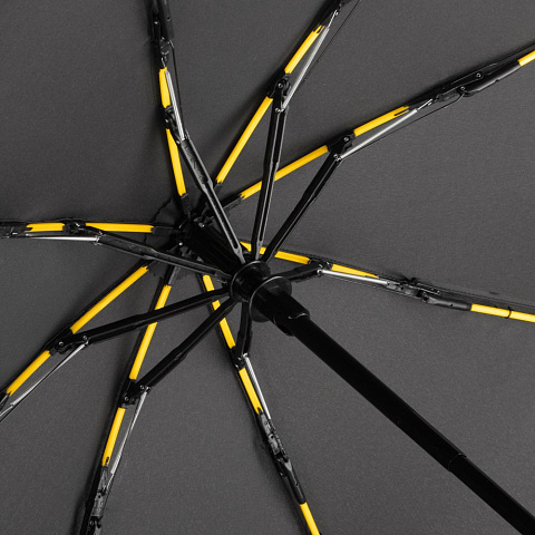 Зонт складной AOC Mini с цветными спицами, желтый - рис 6.