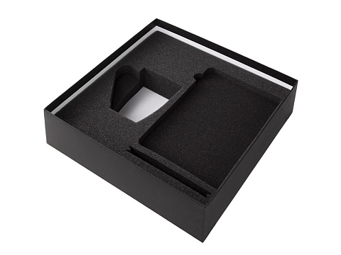 Подарочный набор с блокнотом С1, металлической ручкой и кружкой, синий - рис 3.