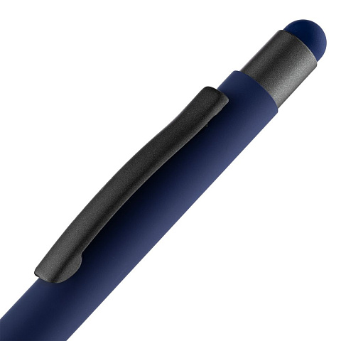 Ручка шариковая со стилусом Digit Soft Touch, синяя - рис 6.