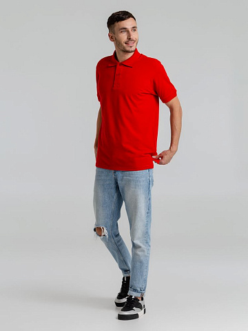 Рубашка поло мужская Virma Premium, красная - рис 10.