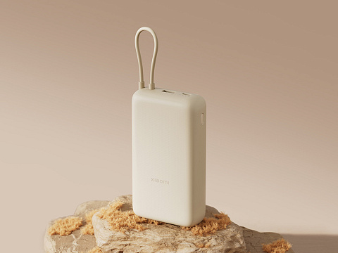 Внешний аккумулятор со встроенным кабелем Xiaomi 33W Power Bank 20000mAh (Integrated Cable) Tan GL - рис 3.
