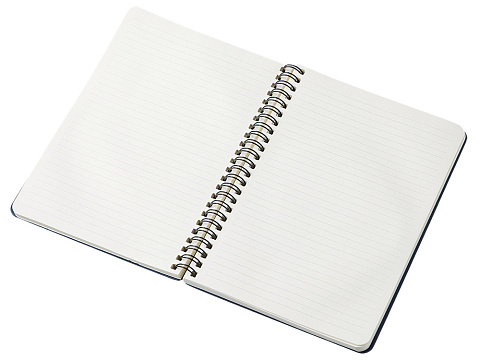 Блокнот А5 Dante из искусственной кожи на спирали, темно-синий - рис 3.