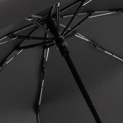 Зонт складной AOC Mini с цветными спицами, серый - рис 3.