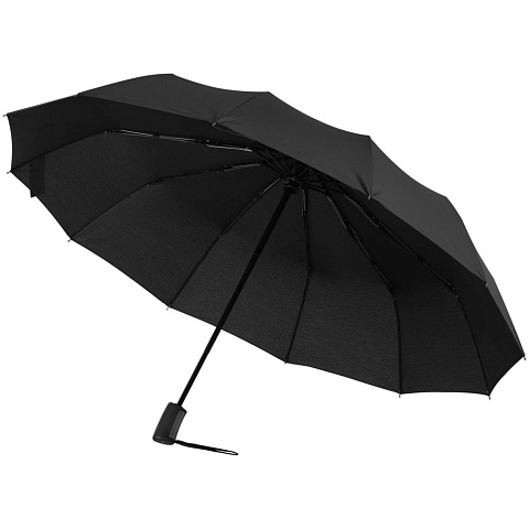 Зонт складной Fiber Magic Major с кейсом, черный - рис 2.