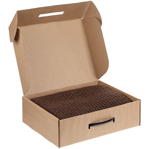 Коробка самосборная Light Case, крафт, с черной ручкой - рис 4.
