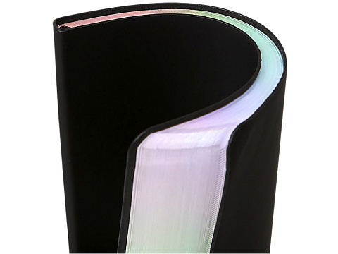 Блокнот А5 в гибкой обложке Fellini с голографическим срезом, черный - рис 7.