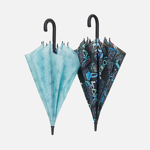 Зонт-трость Undercolor с полной запечаткой на заказ, с бирюзовыми спицами - рис 5.