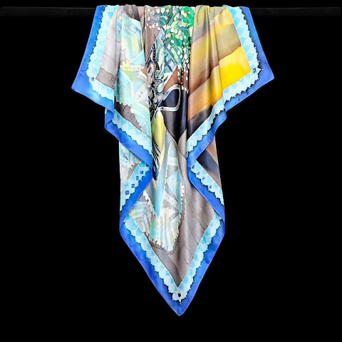 Подарочный шелковый платок "Ландыши" - рис 2.