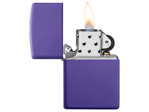Зажигалка ZIPPO Classic с покрытием Purple Matte, латунь/сталь, фиолетовая, матовая, 38x13x57 мм - рис 4.