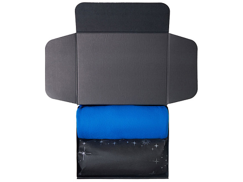 Подарочный набор с пледом, свечой и диффузором, синий - рис 3.