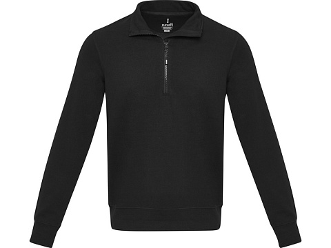 Tin унисекс-свитер с молнией из переработанных материалов Aware™ - сплошной черный - рис 2.