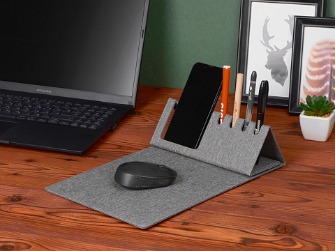 Коврик для мыши Formo из нетканого переработанного материала RPET, серый - рис 9.