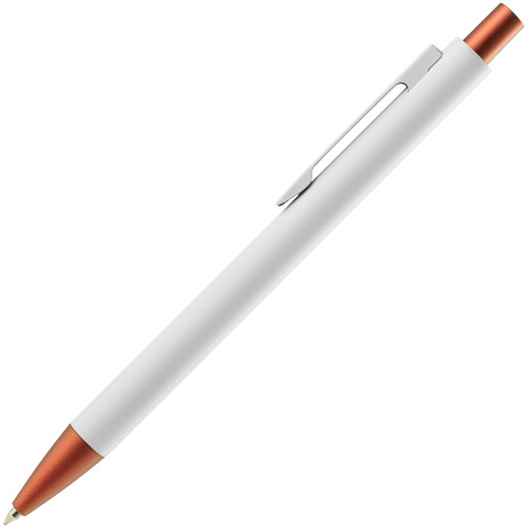 Ручка шариковая Chromatic White, белая с оранжевым - рис 3.