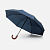 Зонт складной Classic, темно-синий с темной ручкой - миниатюра