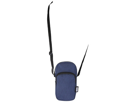 Сумка для телефона Ross из переработанного материала, синий navy - рис 5.