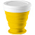 Складной стакан с крышкой Astrada, желтый - миниатюра