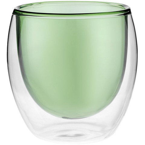 Стакан с двойными стенками Glass Bubble, зеленый - рис 2.