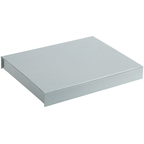 Коробка Memo Pad для блокнота, флешки и ручки, серебристая - рис 4.