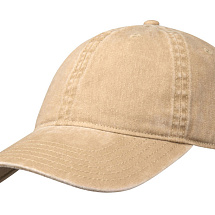 Графтон 6-панельная промытая кепка, бежевый