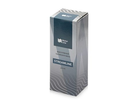 Вакуумная термокружка с кнопкой Streamline, Waterline, soft-touch, темно-синий - рис 7.