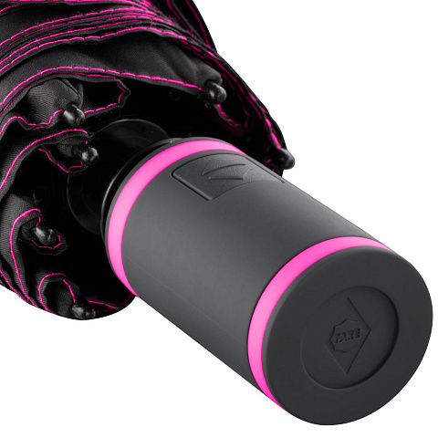 Зонт складной AOC Mini с цветными спицами, розовый - рис 7.