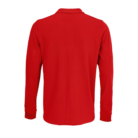 Рубашка поло с длинным рукавом Prime LSL, красная - рис 4.