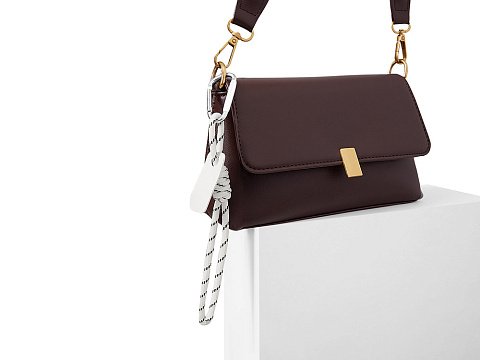 Брелок-веревочка на карабине Trinket, черно-белый - рис 5.