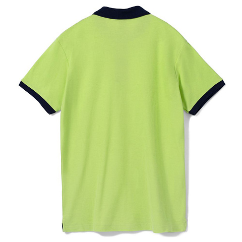 Рубашка поло Prince 190, зеленое яблоко с темно-синим - рис 3.