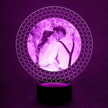 3D светильник с Вашей фотографией "Романтика"
