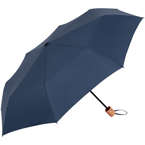 Зонт складной OkoBrella, темно-синий - рис 2.