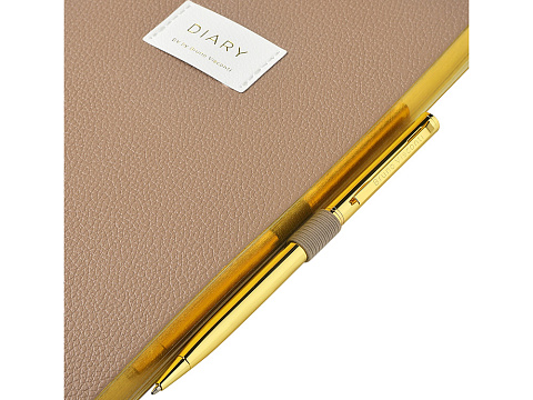 Ежедневник недатированный А5 Total beige с нашивкой, бежевый - рис 7.