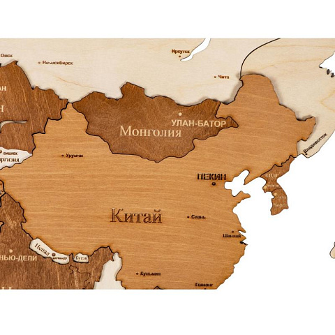 Интерьерная карта мира из дерева - рис 5.