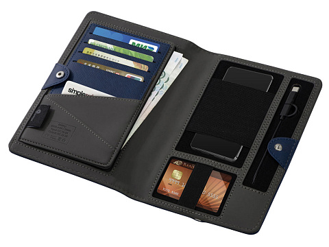 Органайзер с функцией беспроводной зарядки Manner, 5000 mah, темно-синий (Р) - рис 6.