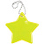 Светоотражатель Spare Care, звезда, желтый неон - миниатюра