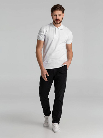 Рубашка поло мужская Virma Premium, белая - рис 7.