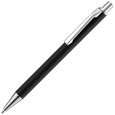 Ручка шариковая Lobby Soft Touch Chrome, черная - рис 2.