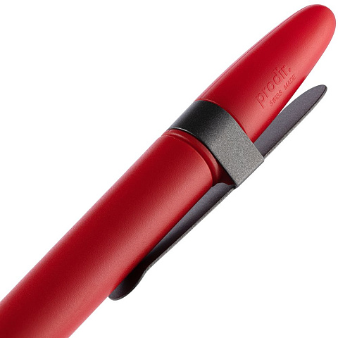 Ручка шариковая Prodir DS5 TSM Metal Clip, красная с серым - рис 7.