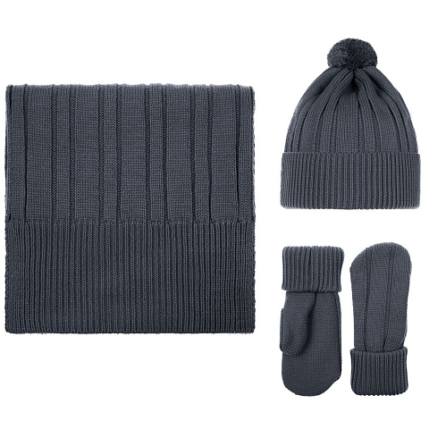 Шапка Knit Beat, темно-серая - рис 5.