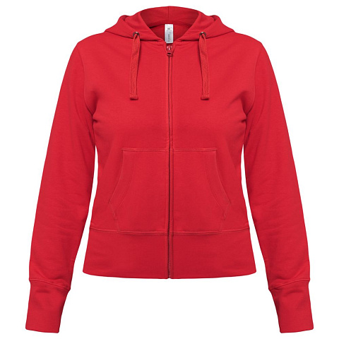 Толстовка женская Hooded Full Zip красная - рис 2.