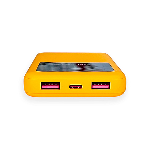 Внешний аккумулятор Kris soft touch, 10000mAh (Жёлтый) - рис 6.