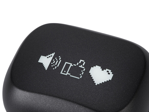 Беспроводные наушники с шумоподавлением c подсветкой лого Lites, черные (гравировка) - рис 2.